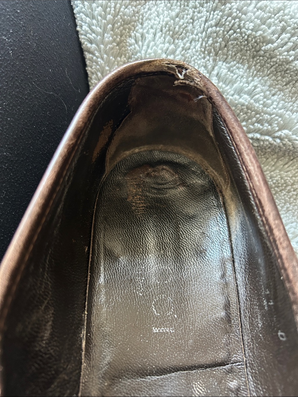 Authentic Gucci Men's Brown Leather Bit Loafers - newly resoled and polished. - Picture 6 of 10
